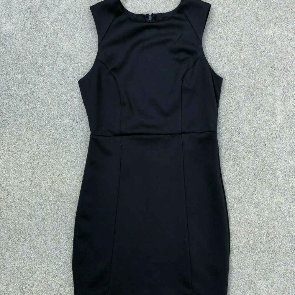 ANGL Women's LBD Peek-A-Boo Back Black Mini Dress​​​​​​​​